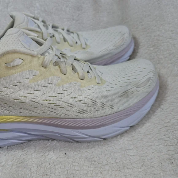 Hoka One One Womens Clifton 8 1119394 BDBBW White Running Shoes Sneaker Sz10.5 B - Picture 7 of 13